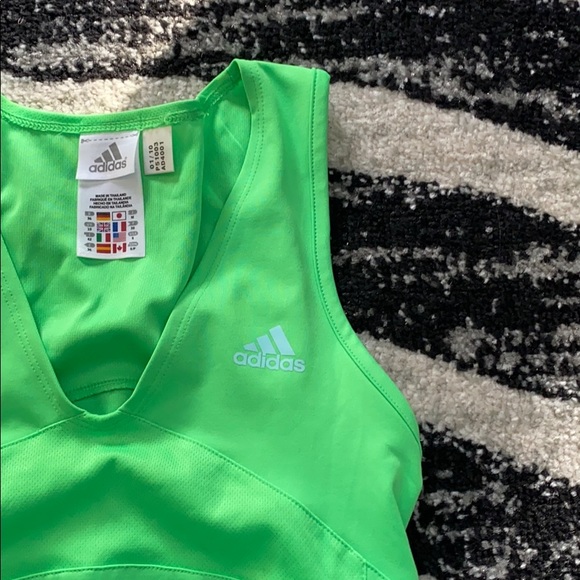 adidas neon green workout tank top - Picture 4 of 6